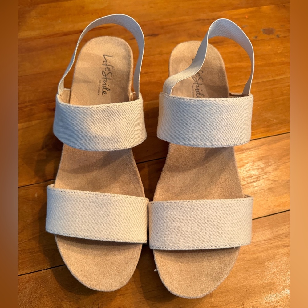 LifeStride Delta Ankle Strap Wedge
